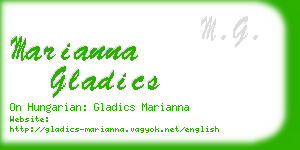 marianna gladics business card